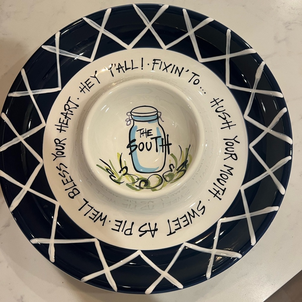Magnolia Lane Southern Style Chip/dip Plate